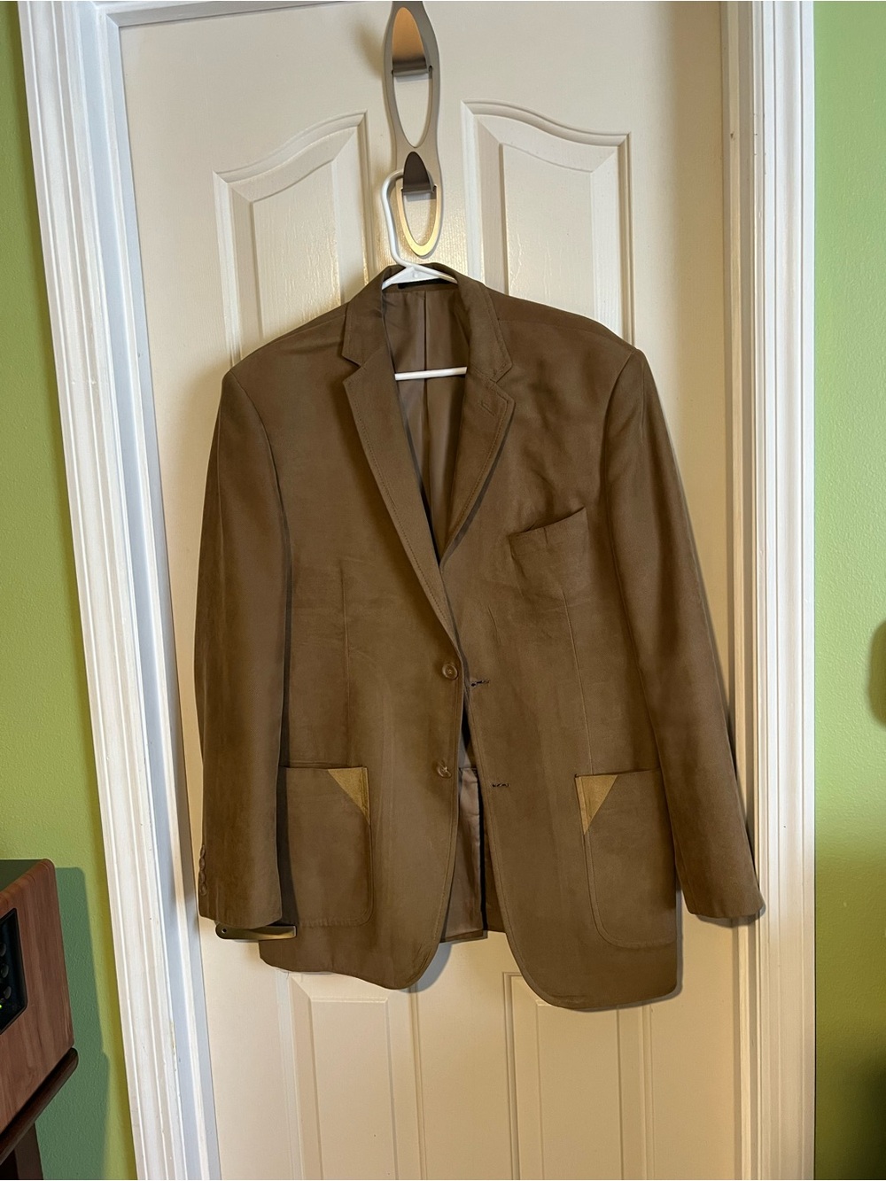 Men's Brown Suede Sport Coat Blazer - Classic Notch Lapel